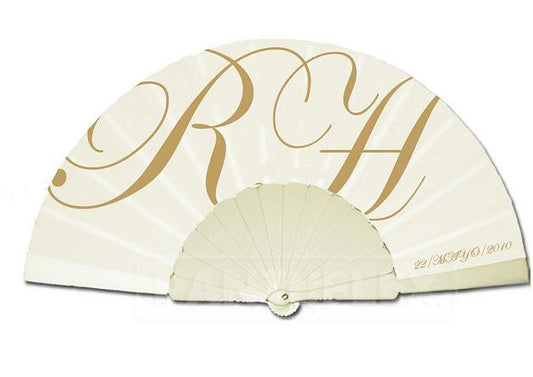 ABANICOS PARA BODA INICIALES