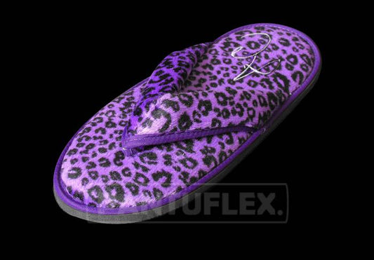 PATA GALLO LEOPARDO MORADO