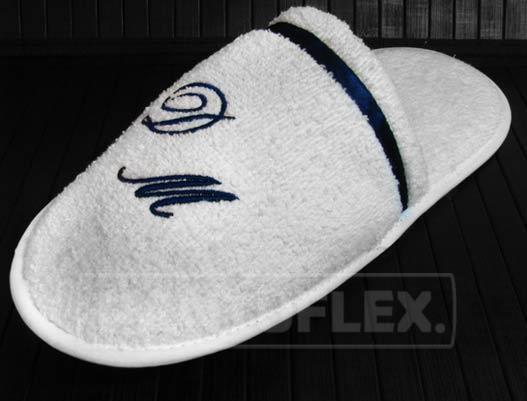 PANTUFLAS BODA INICIALES MARINO