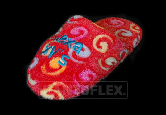 PANTUFLAS PERSONALIZADAS Peluche Huracanes Rojo