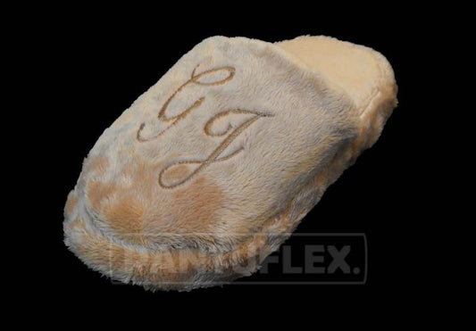 PANTUFLAS PARA EVENTOS PELUCHE MIEL